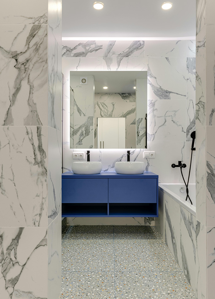 Sophisticated modern suite interior with premium lighting ambiance